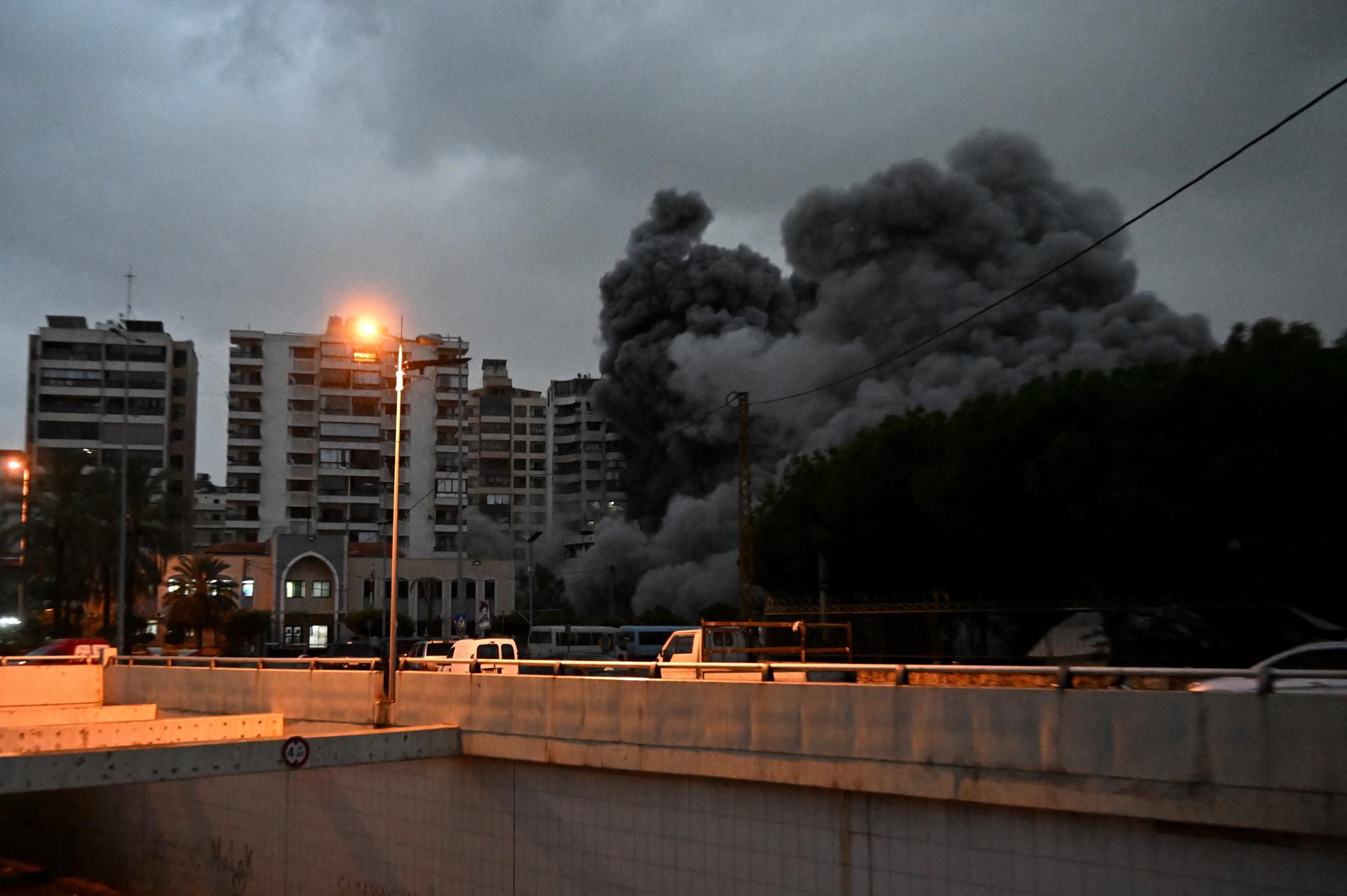 Ataque aéreo israelí en la zona de Tayouneh, en el sur de Beirut