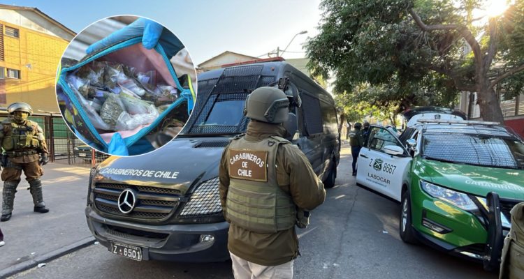 Al menos 11 detenidos deja operativo en La Pintana por drogas y homicidios