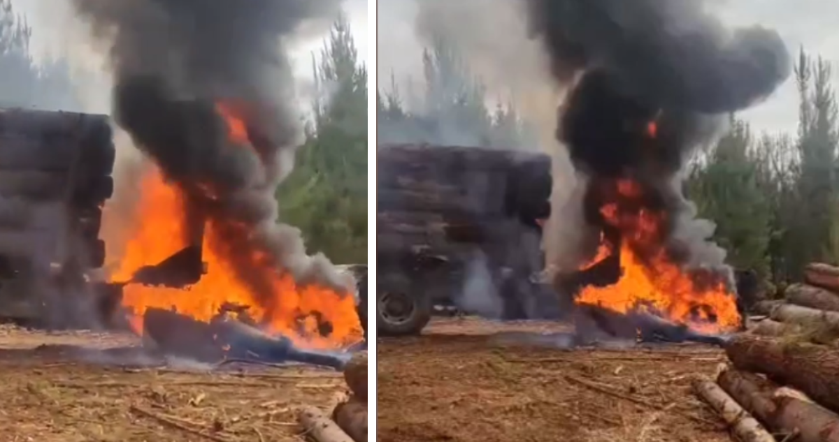 La Araucanía: ataque incendiario deja ocho vehículos destruidos en zona rural de Nueva Imperial
