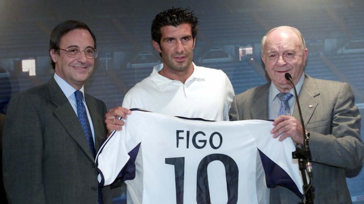 La presentación de Luis Figo en el Real Madrid