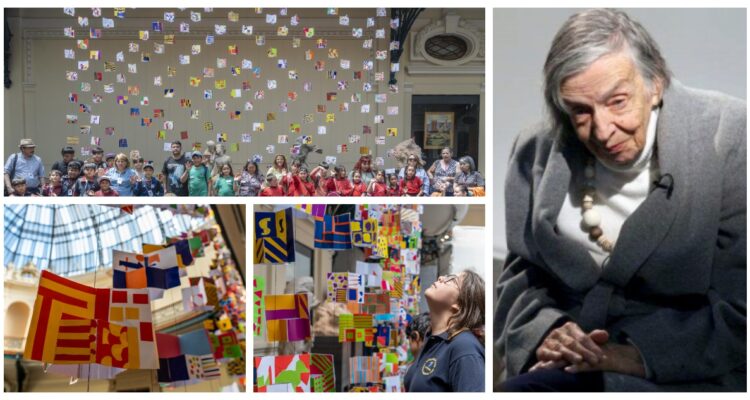 Más de 300 escolares crean obra colectiva en honor a Matilde Pérez, pionera del arte cinético en Chile