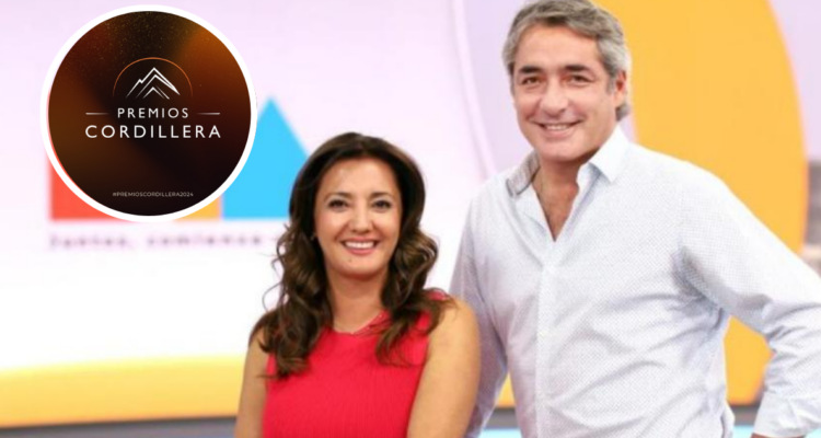 Priscilla Vargas y José Luis Repenning en referencia a Tu Día como ganador a Mejor Matinal en Premios Cordillera