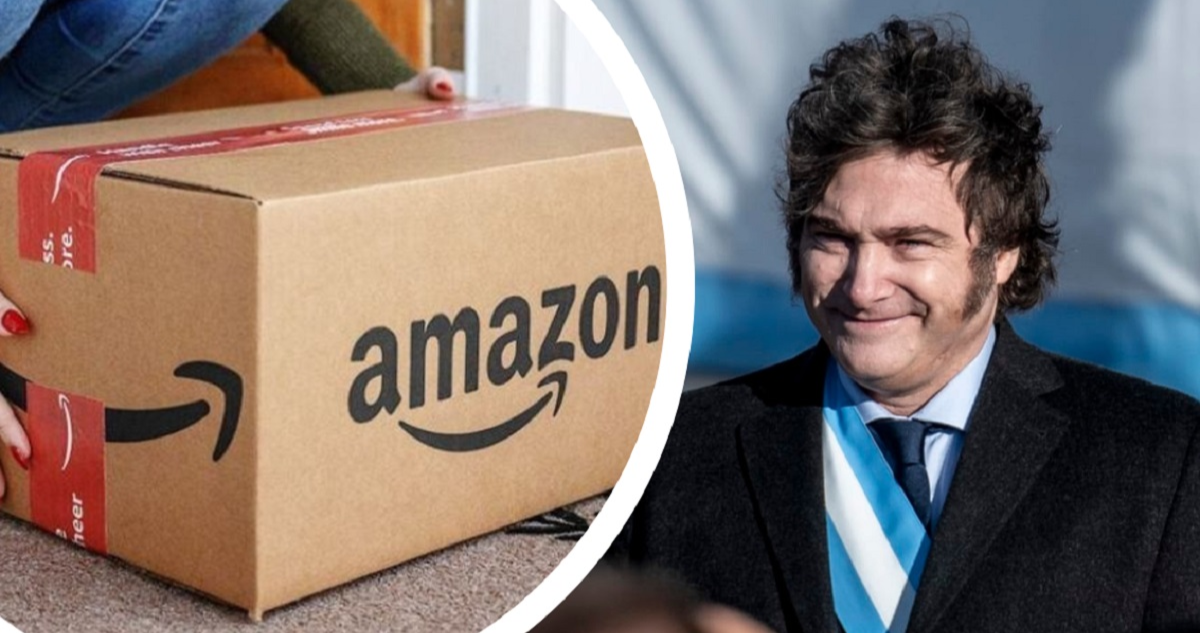 Una caja de Amazon, referente de las compras en el exterior.