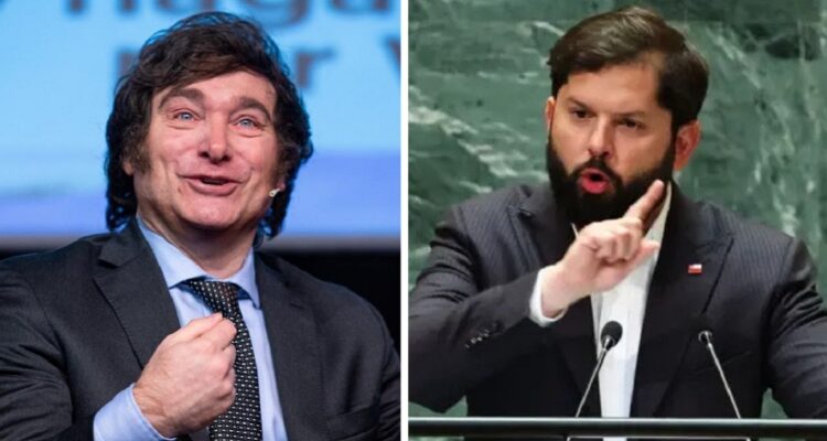 Javier Milei y Gabriel Boric