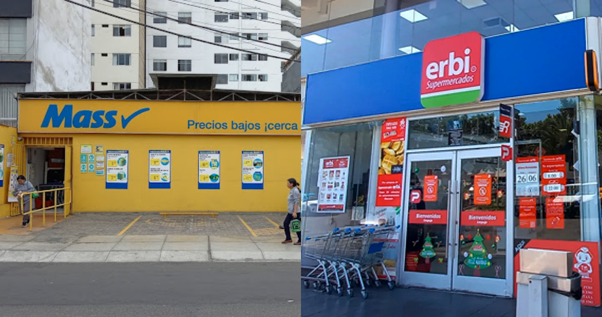 Supermercados Mass y Erbi.