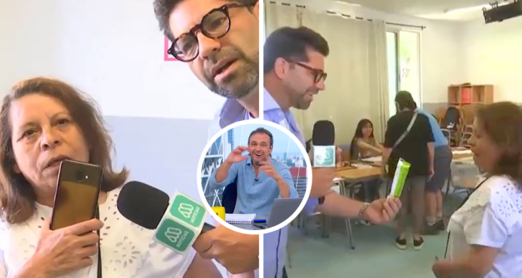 Mujer llega malhumorada a votar