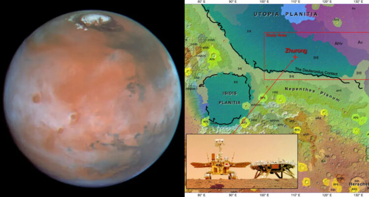 Foto de Marte para el ilustrar el hallazgo de posible evidencia de un océano en su superficie
