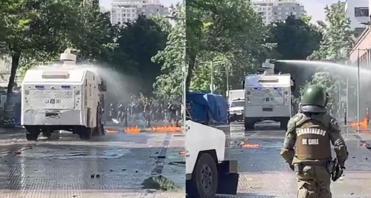 Overoles blancos causan incidentes con fuegos artificiales y bombas molotov en el Instituto Nacional