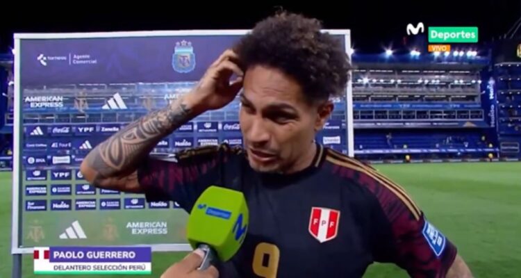 Paolo Guerrero y su enojo por dispar criterio de Roldán con Messi