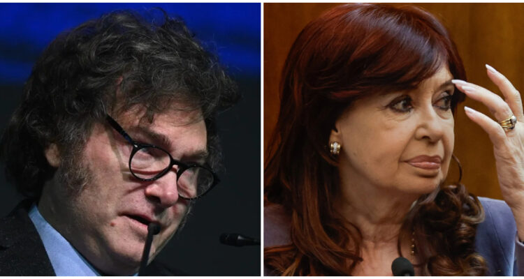 Javier Milei y Cristina Fernández