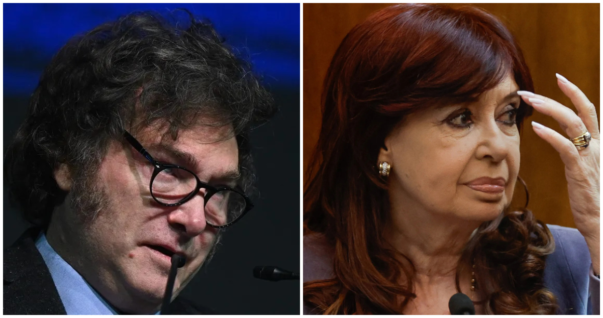 Javier Milei y Cristina Fernández