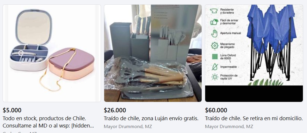 Oferta de productos chilenos en Marketplace de Argentina