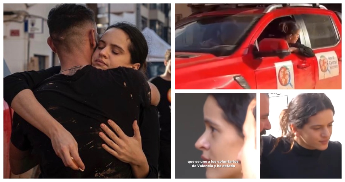 Rosalía va en ayuda de damnificados de Valencia: descargó alimentos, selfies y sonrisas
