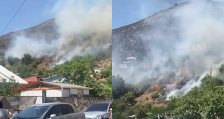 Senapred declara Alerta Roja por incendio forestal en San José de Maipo ante amenaza a viviendas