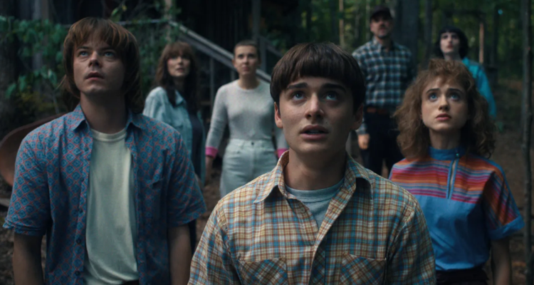 Fotografía de serie de Netflix, Stranger Things en referencia a su portada final