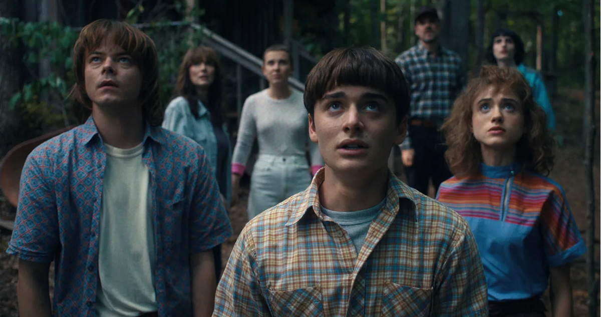 Fotografía de serie de Netflix, Stranger Things en referencia a su portada final