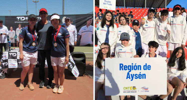 Tenistas de Coyhaique se coronaron campeonas en dobles del Torneo Nacional Escolar