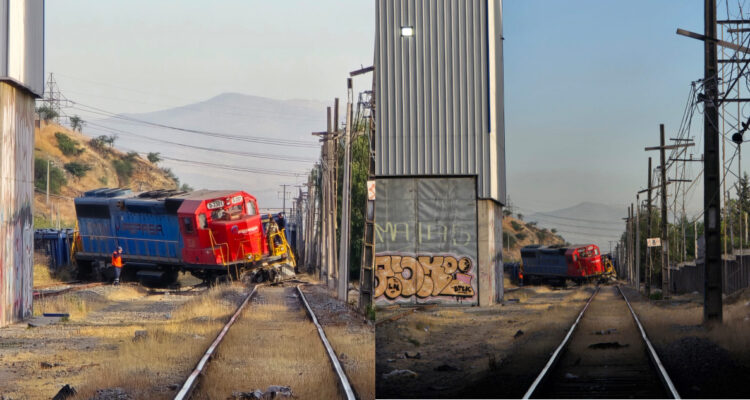 Tren de carga protagoniza descarrilamiento en Quilicura