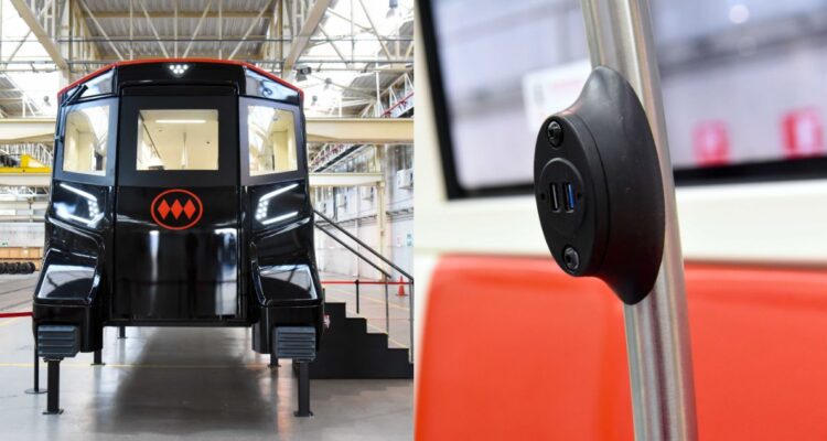 Con USB y capacidad para 1.250 pasajeros: Metro presenta los modernos trenes de la futura Línea 7