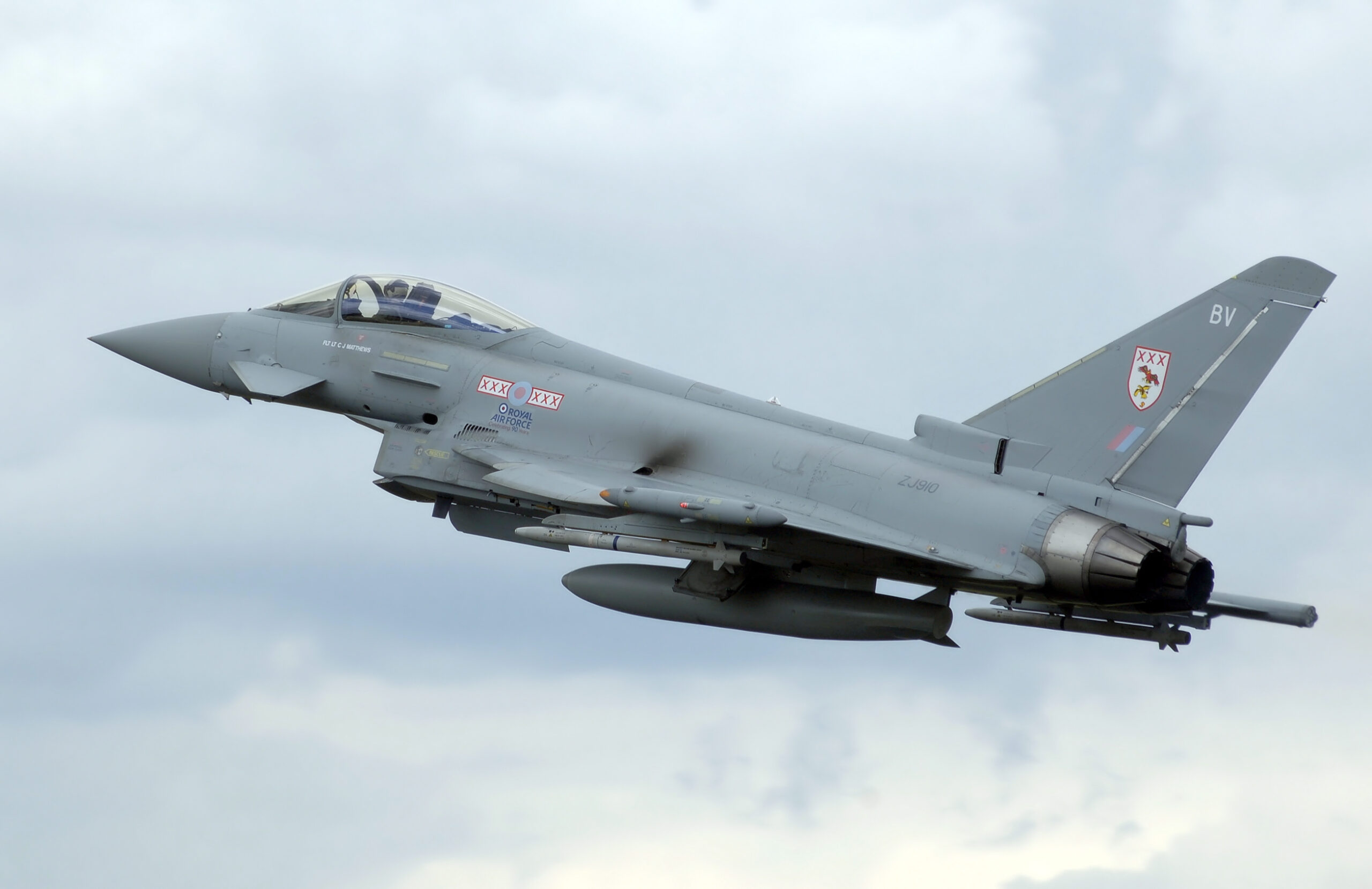 Imagen de contexto de un Typhoon de la RAF