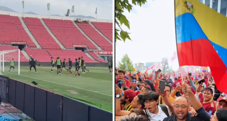 Se sienten locales: Venezuela entrenó en el Nacional y recibió masivo banderazo para duelo con La Roja
