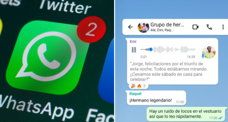 Transcripciones de audios de WhatsApp
