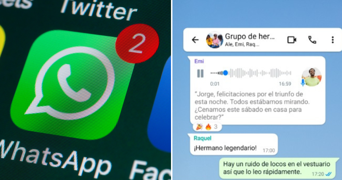 Transcripciones de audios de WhatsApp