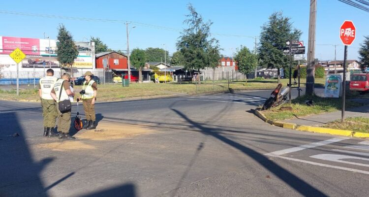 Motociclista sufre amputación de una pierna tras colisión con vehículo en Osorno