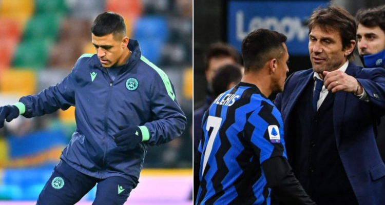 DT de Udinese explica por qué no utilizó a Alexis Sánchez ante Napoli y Conte lo elogió.