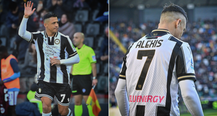 Alexis Sánchez fue ovacionado por los hinchas de Udinese en su retorno al estadio.