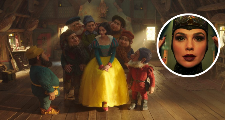 Captura del live-action de Blancanieves 2025 y miniatura de Gal Gadot
