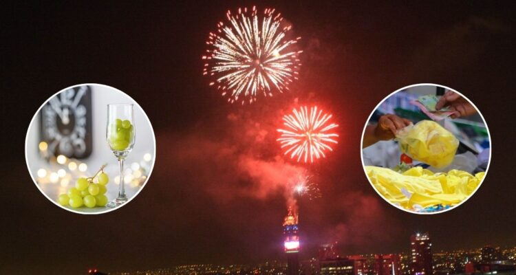 estas son 8 cábalas, constumbres y tradiciones de Año Nuevo que se realizan en Chile, cómo la ropa interior amarilla, las uvas, el paseo con maleta y más.