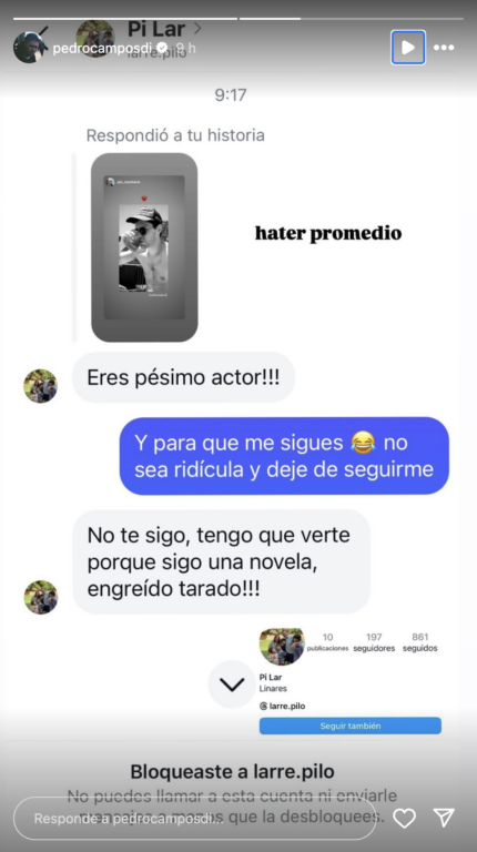 Pedro Campos responde a insultos