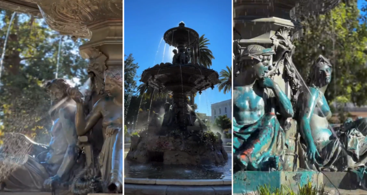 Roban ornamentos de surtidores de histórica pileta ubicada en Plaza Victoria de Valparaíso