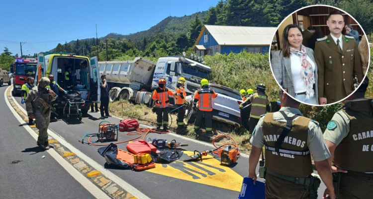 Esposa de capitán de Carabineros muere tras accidente vial en Cañete: su hijo está en riesgo vital
