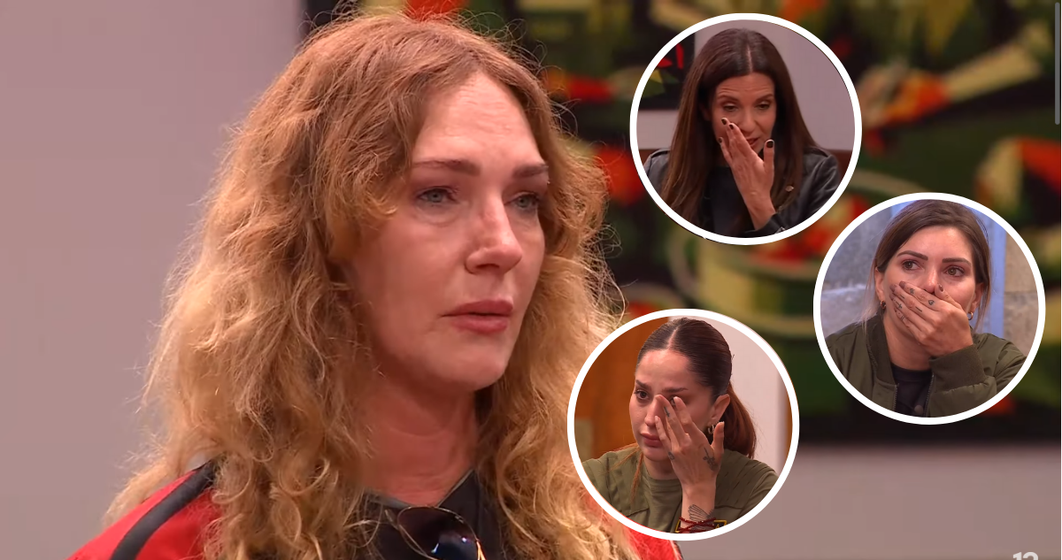 Catalina Pulido y capturas de compañeros de Palabra de Honor en referencia a su salida del reality por problemas de salud de su hijo