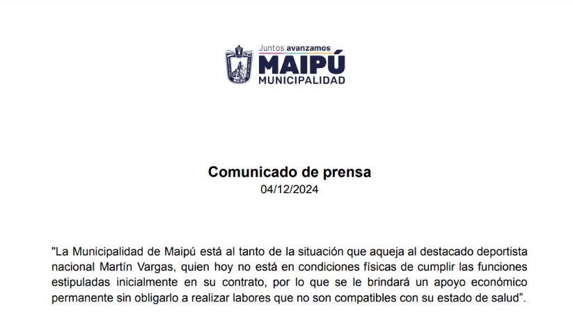 Comunicado de la Municipalidad de Maipú respecto a la situación de Martín Vargas.jpg