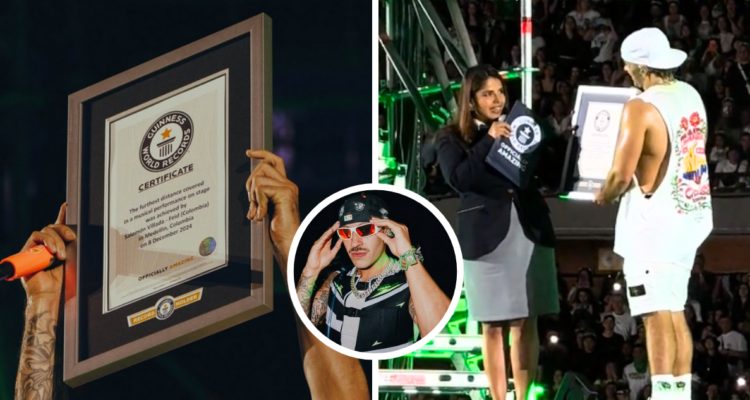 Concierto en Colombia:Feid logra un Récord Guinness por recorrer más de 10 kilómetros en un escenario