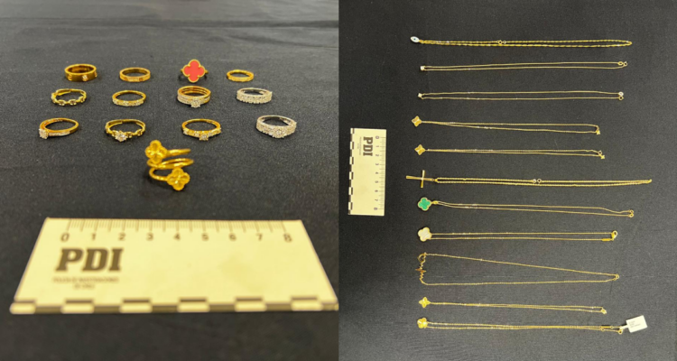 PDI detiene a dos sujetos por contrabando: intentaban ingresar al país cerca de $22 millones en joyas