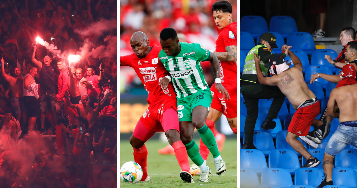 Ataque con fuegos artificiales, heridos y jugadores trasladados en tanqueta en final de Copa Colombia
