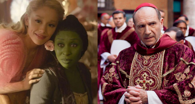 Posters de Wicked y Cónclave en referencia a nominados de los Critics Choice Awards