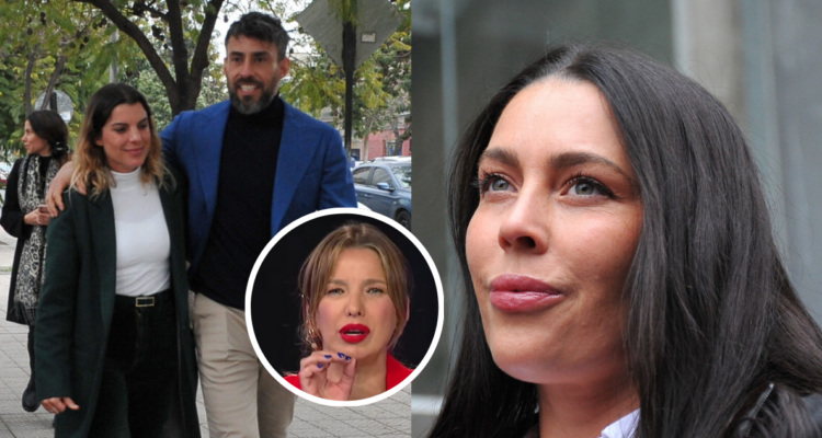 Maite Orsini junto a Jorge Valdivia y Daniela Aránguiz, además de miniatura de Claudia Schmidt en referencia a filtración de mail de la diputada