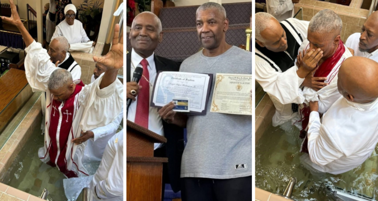 Denzel Washington se bautiza a los 69 años y obtiene licencia de ministro cristiano: “Me tomó tiempo”