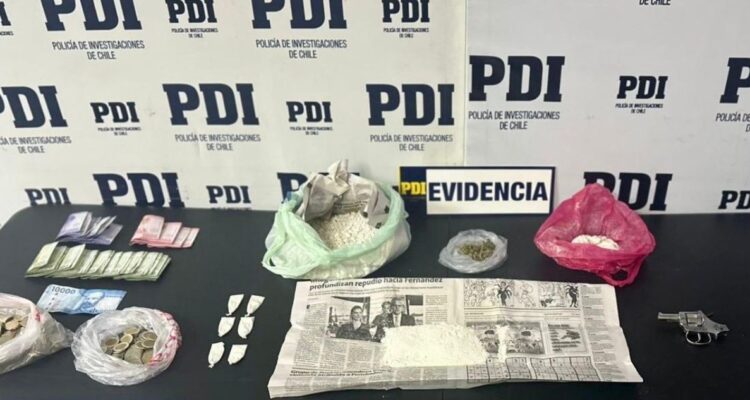 Desarticulan punto de venta de drogas en Arica: se incautó cocaína, marihuana y un arma de fuego