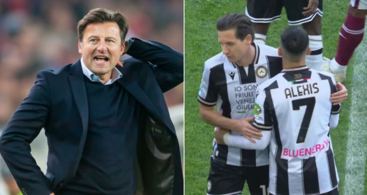 DT de Udinese alaba el trabajo de Alexis Sánchez, pese a darle solo 10 minutos de juego.