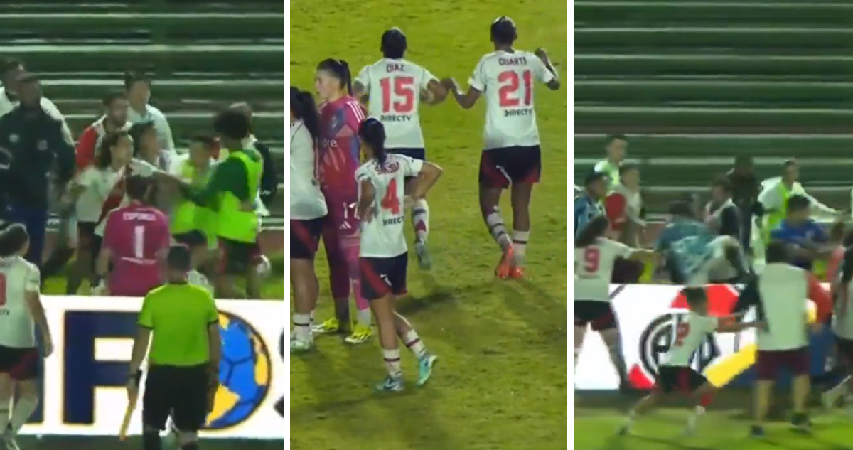 Jugadoras de River Plate protagonizaron escándalo racista en Brasil.