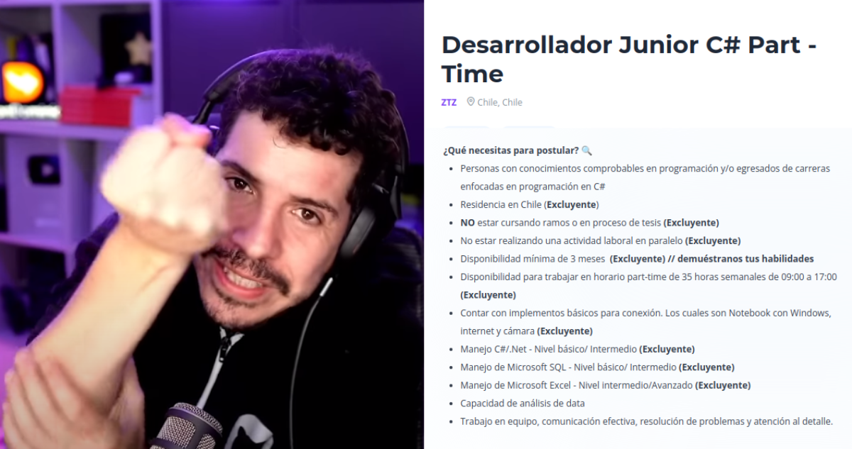 Español destruye oferta de trabajo chilena