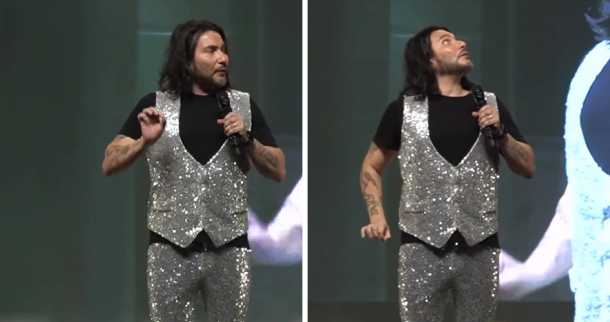 Felipe Avello en show realizado en Concepción durante temblor