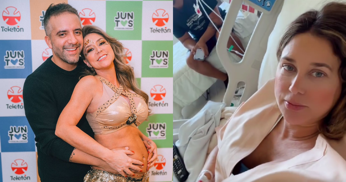 Flaviana Seeling junto a su pareja en referencia a complicaciones en su embarazo