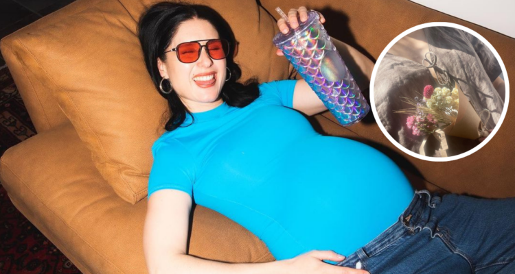 Francisca Valenzuela en fotografías compartidas en Instagram en referencia a nacimiento de su primer hijo